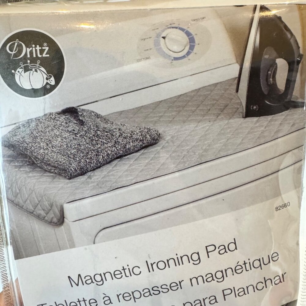 Dritz Magnetic Ironing Pad 33x18.5in Heat Reflective Cotton Set of 2 - Picture 3 of 13